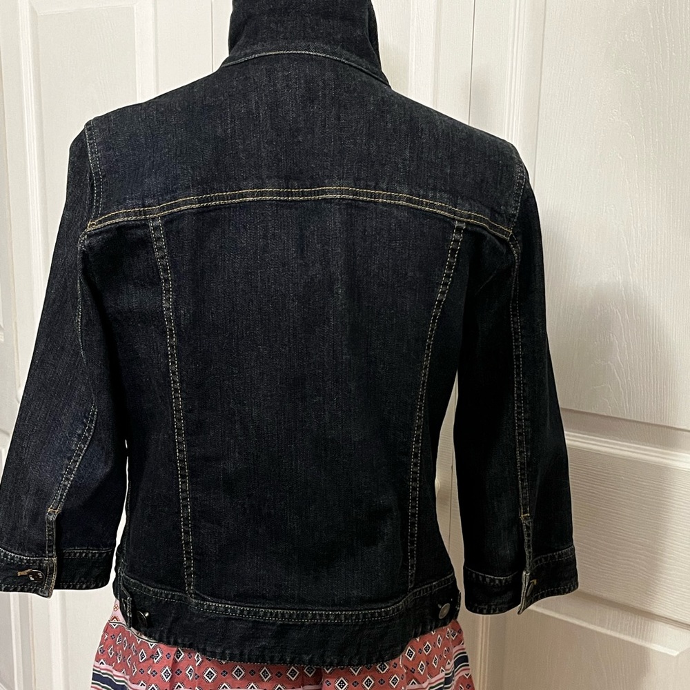 J.Jill Denim 3/4 Sleeve Cropped Jacket size Small - Picture 4 of 11